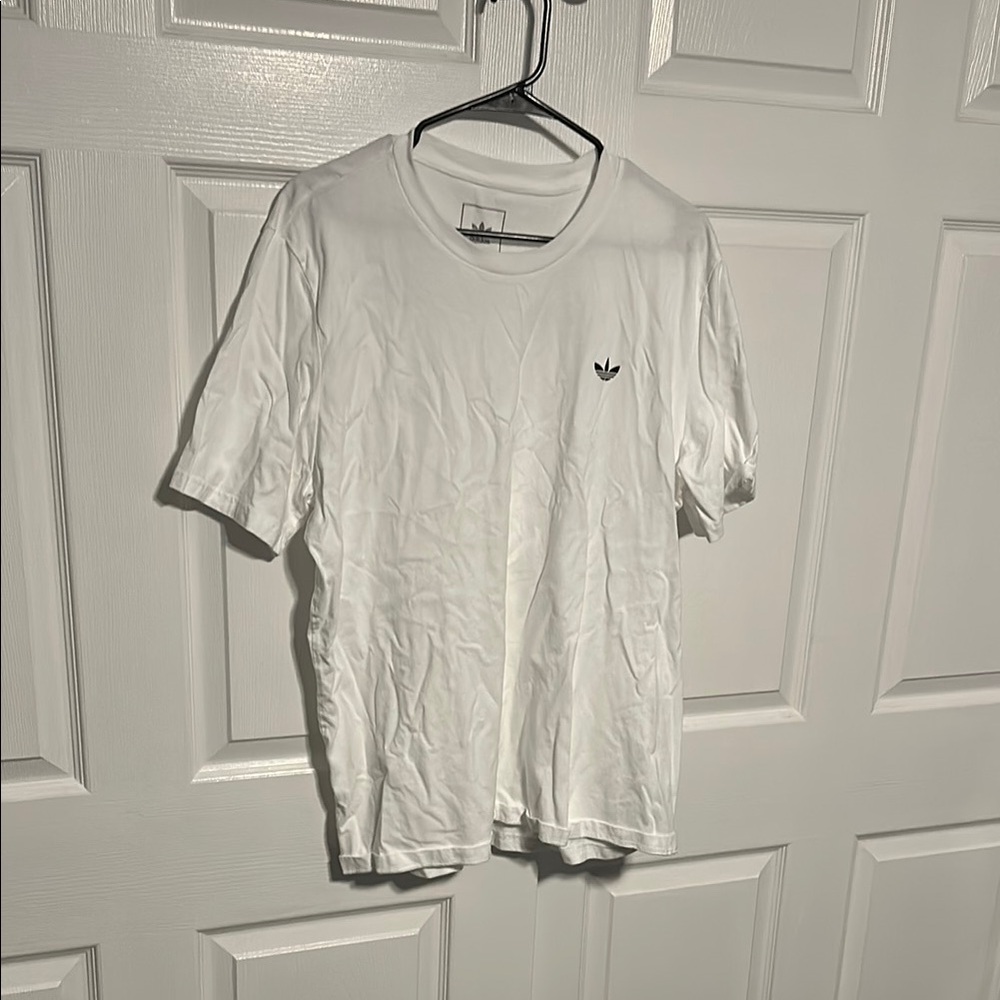 Adidas White Short Sleeve Tee Classic Crew Neck